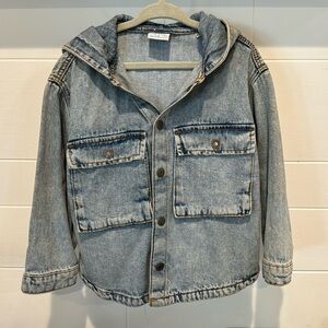 NWOT ZARA toddler hooded denim jacket 2-3 years